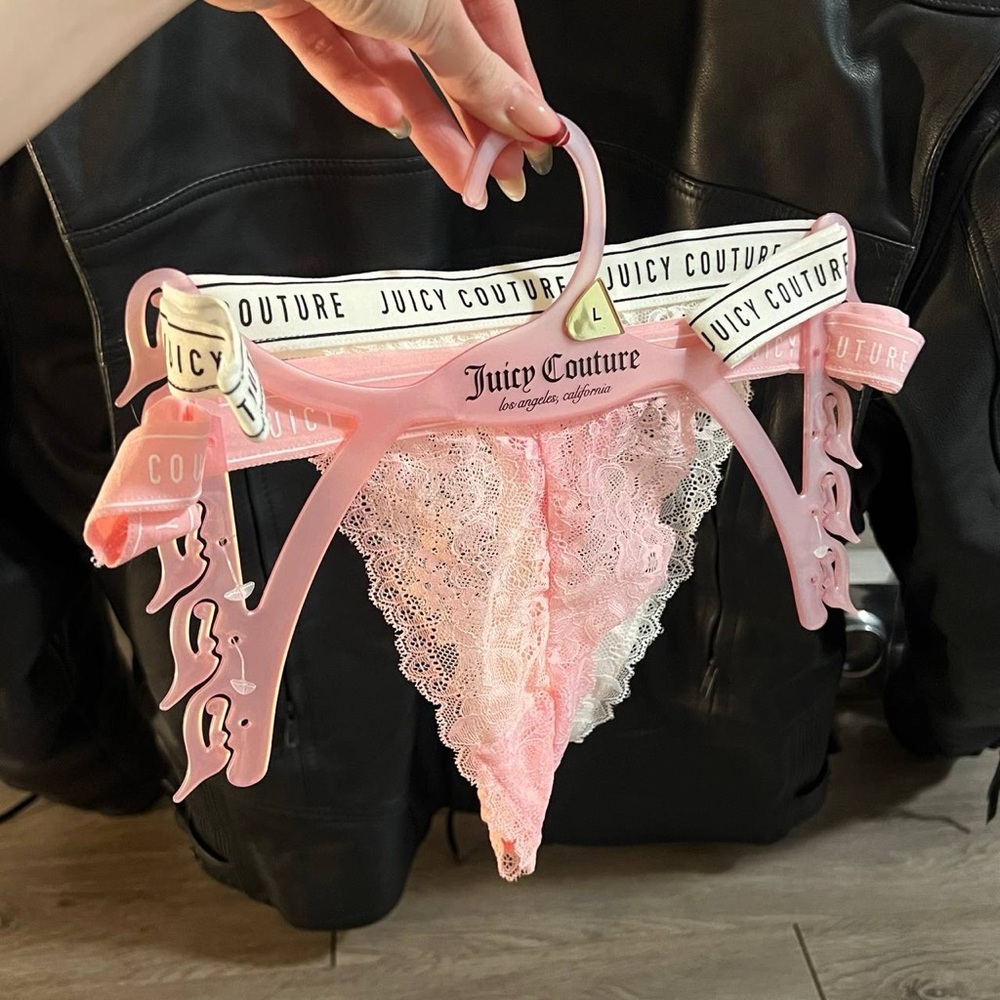 Brand New 2 Juicy Couture Light Pink Lace Panties